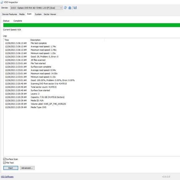 WAR OF THE WORLDS DVD Full Screen 2005 USED - Picture 8 of 9